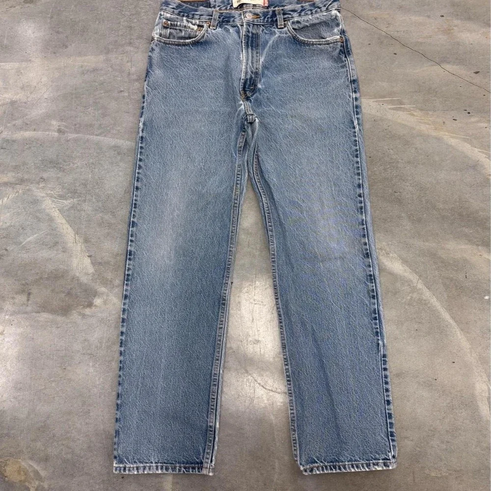Vintage 2000s Levi's 505 Distressed Regular Fit Straight Leg Jeans